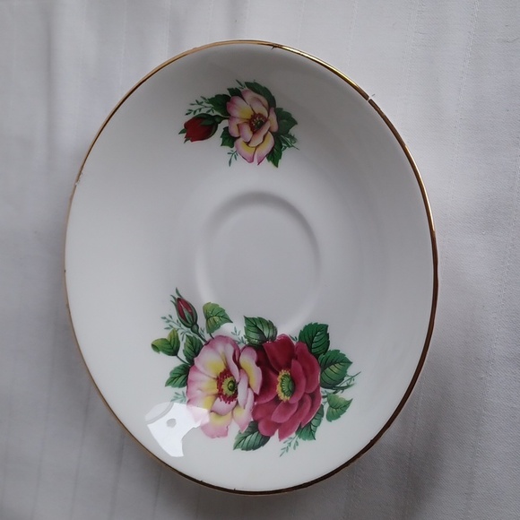 Royal Stuart Spencer Stevenson England Vintage Bone China Floral Teacup & Saucer - Picture 7 of 12